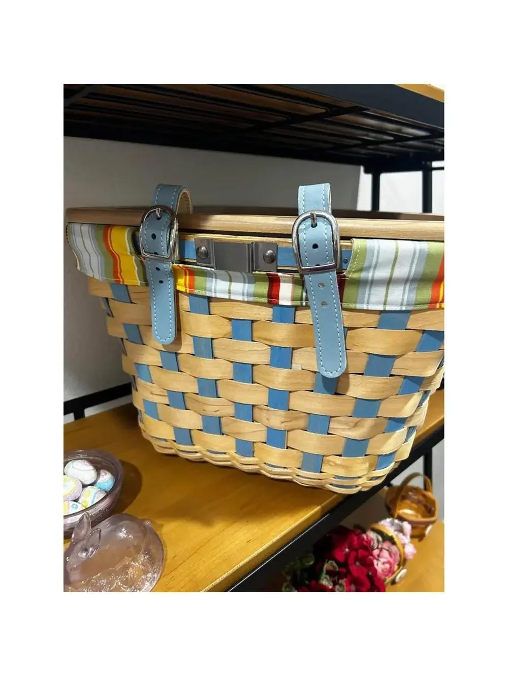 Longaberger Bicycle Basket Bike & rack Flyer Tie On